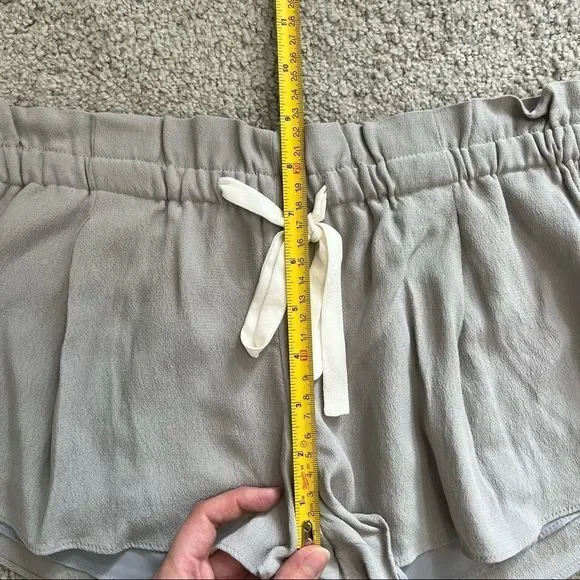 Aritzia Wilfred Montrouge Shorts Light Grey Pull On Paperbag Shorts - Picture 12 of 14